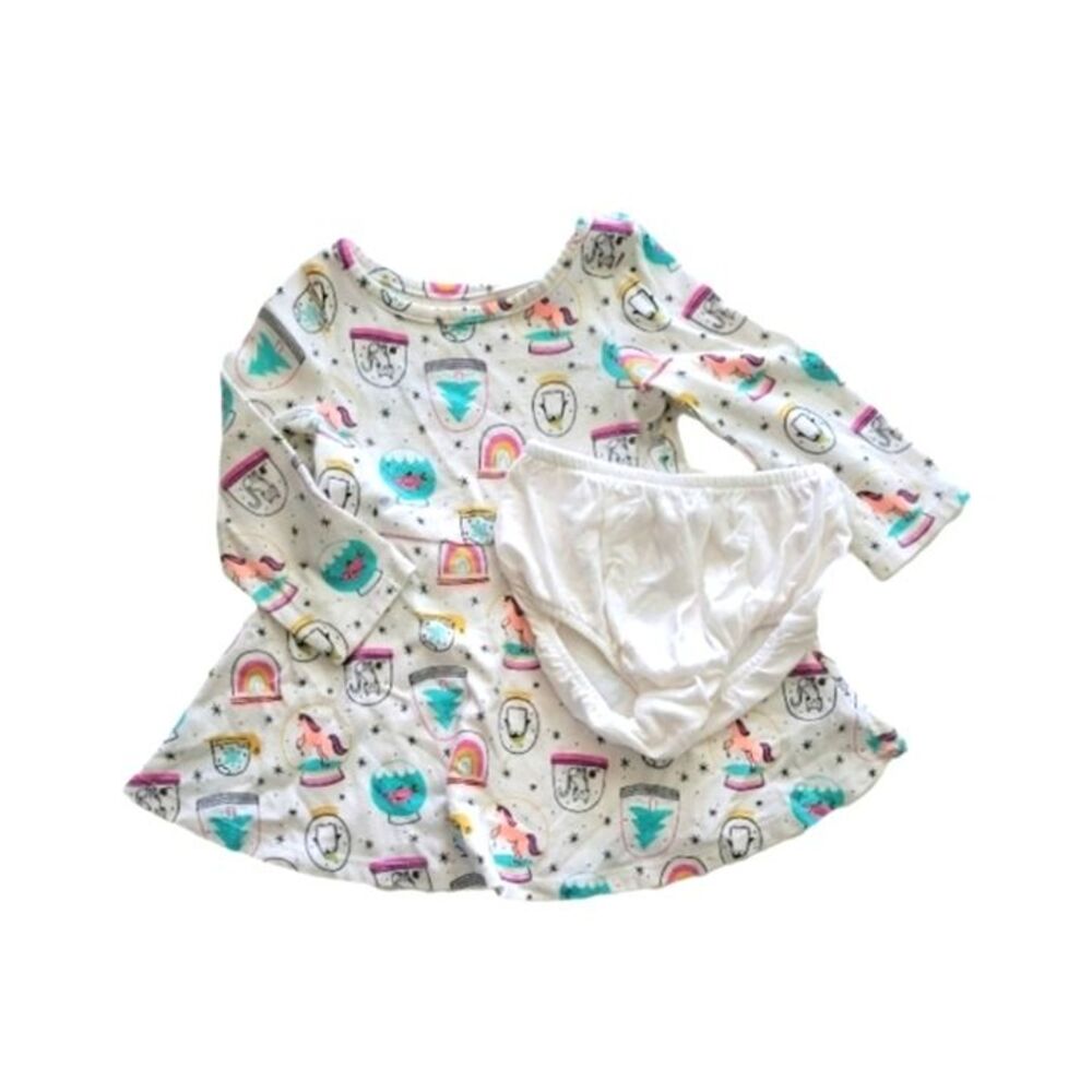 Cat & Jack Cream Winter Themed Dress